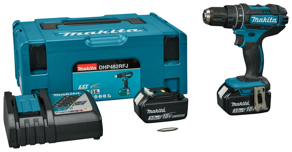 Makita DHP482RFJ Taladro de impacto 18V 3.0Ah Li-Ion en MBox