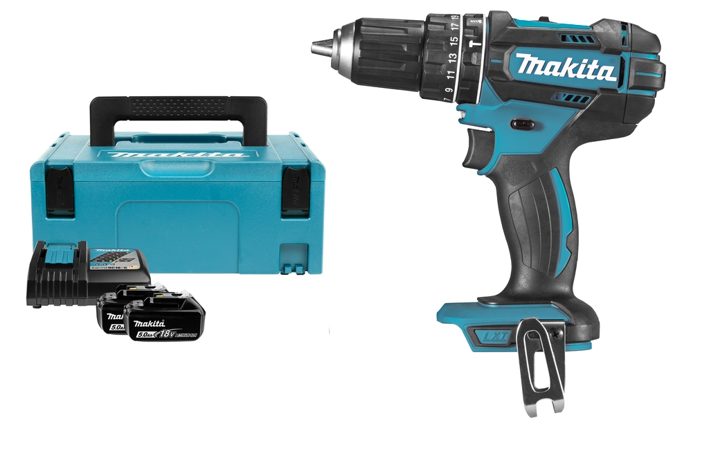 Makita DHP482RTJ Taladro de impacto 18V 5.0 AH Li-Ion