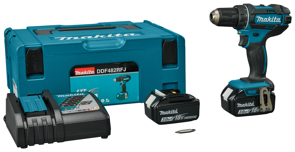 Makita DDF482RFJ Taladro/Atornillador sin cable 18V 3.0AH Li-ion