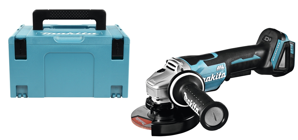 Makita DGA508ZJ Amoladora angular 18V 125 mm con freno motor sin baterías ni cargador