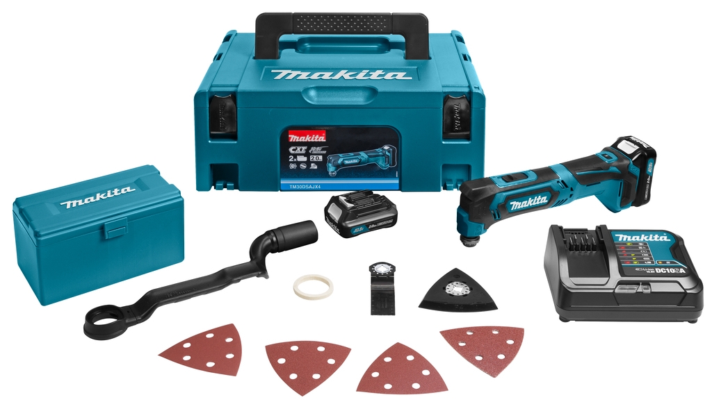 Makita TM30DSAJX4 Multiherramienta 10,8V 2,0Ah Li-Ion