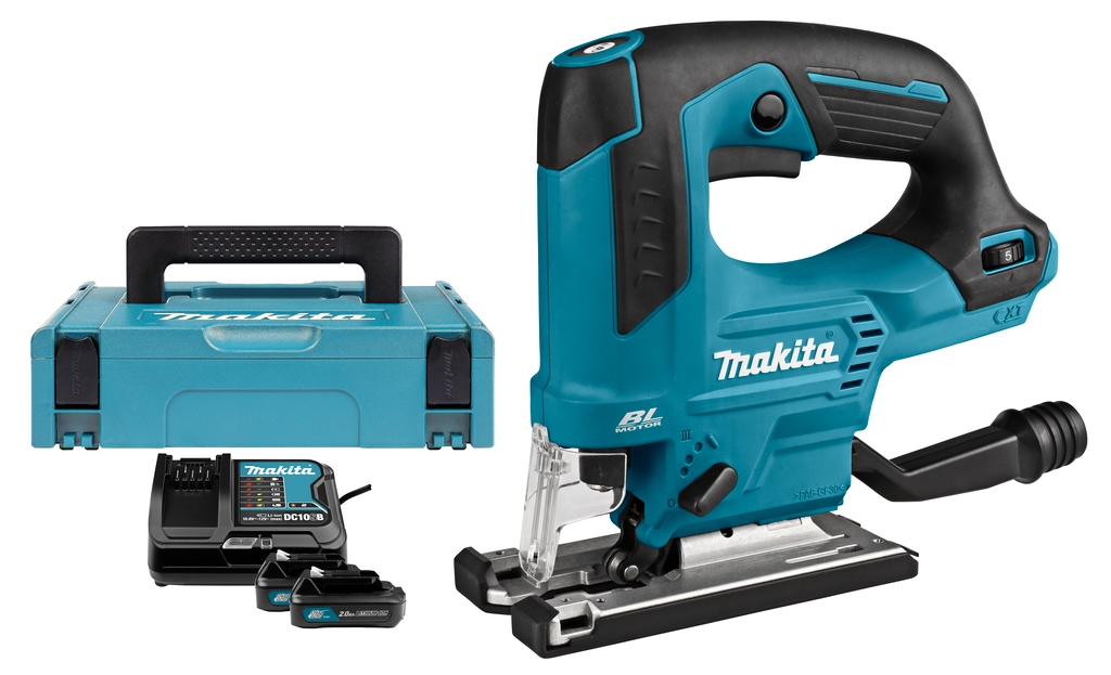 Makita JV103DSAJ Sierra de calar con mango en D de 10,8 voltios y 2,0 Ah Li-ion en caja MB