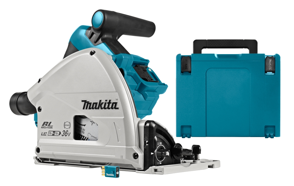 Makita DSP601ZJU Accu Sierra circular 165mm 2 x 18V con emisor AWS sin pilas ni cargador