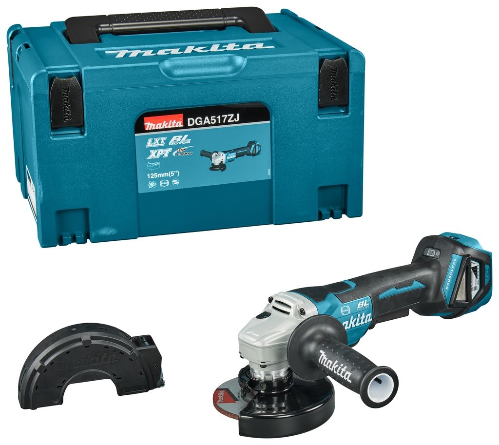 Makita DGA517ZJ Amoladora angular 18V 125 mm con freno excl. baterías y cargador en MBox