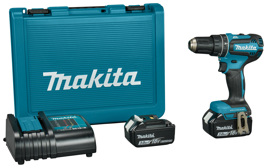 Makita DHP485SFE Taladro/atornillador de impacto 18V 3,0Ah Li-ion en maletín