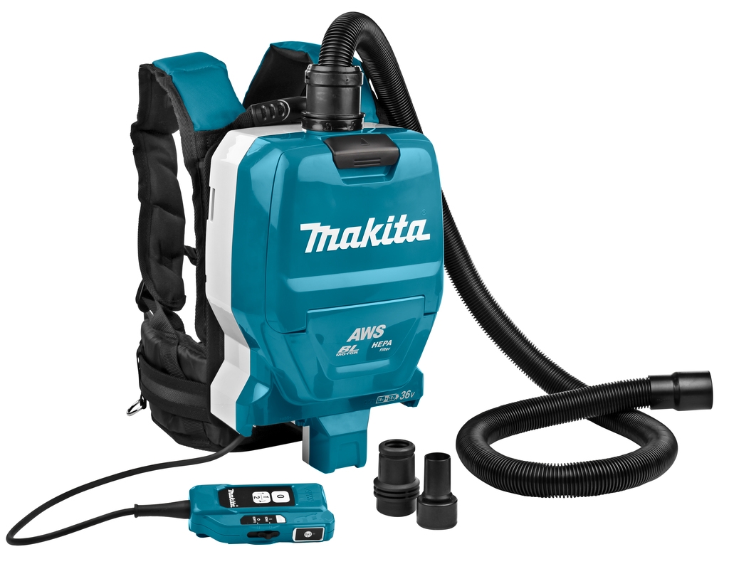 Makita DVC265ZXU Aspiradora de mochila AWS 2x18V sin baterías ni cargador