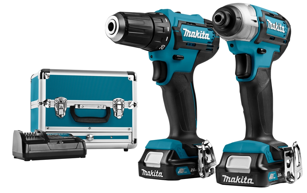 Makita CLX224SAX1 Juego combinado - taladro inalámbrico DF333 + atornillador de impacto TD110 12V 2.0Ah Li-Ion