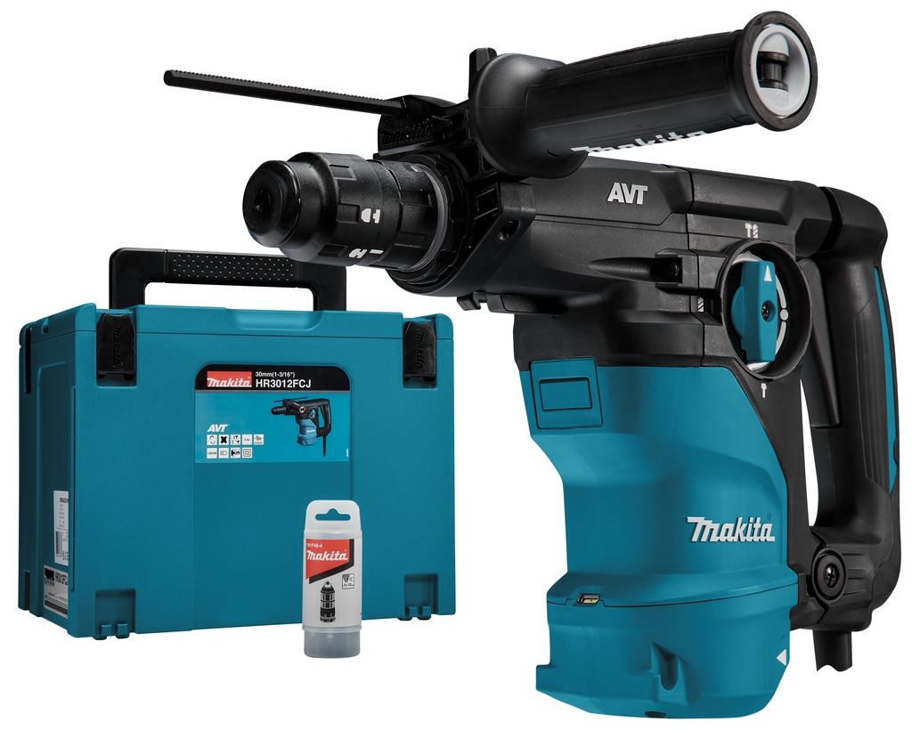 Makita HR3012FCJ 230V Martillo combinado 3.9J con portabrocas intercambiable en Mbox