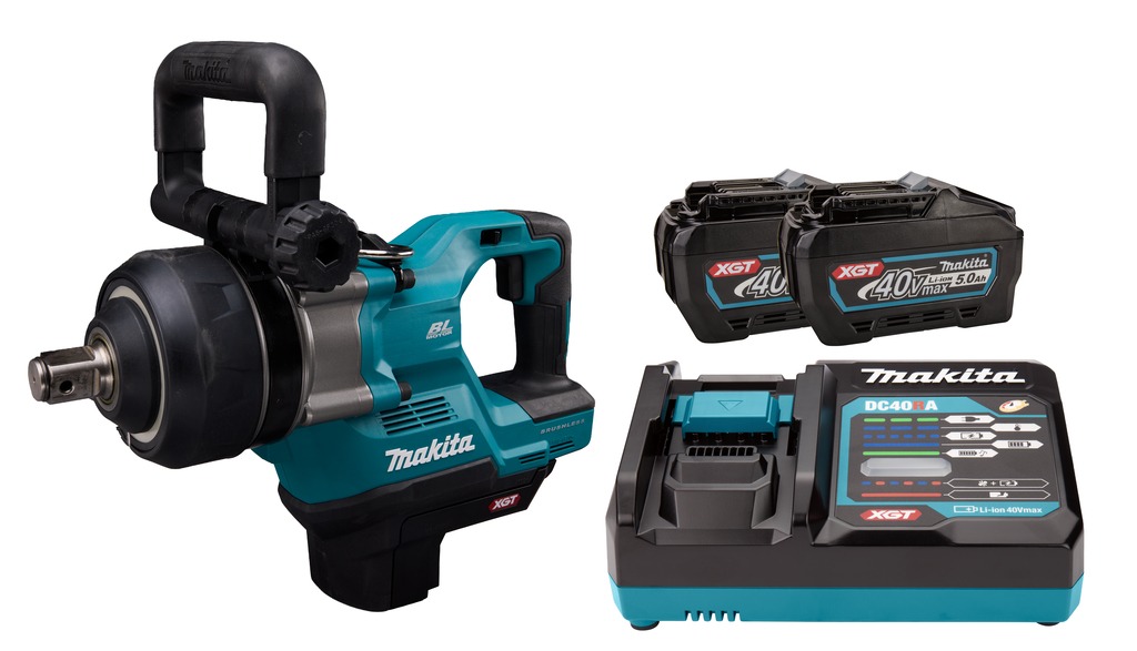 Makita TW009GT201 Llave de impacto XGT 40V Max Accu 1" 4000Nm incl. 2x5,0 Ah y cargador r&aacute;pido en malet&iacute;n