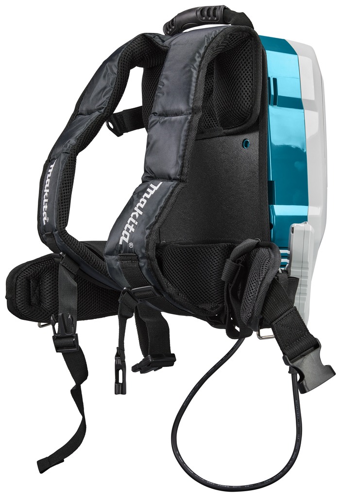 Makita VC008GU201 Aspirador de espalda XGT 40 V Max Battery 36V 180mbar 2400l/min incl. 2x4Ah y cargador r&aacute;pido en caja