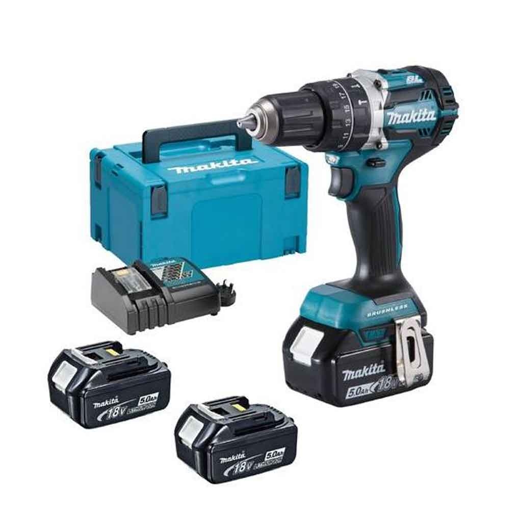 Makita DHP484RT3J Taladro sin cable 18V 5.0 AH Li-ion + 3ª batería