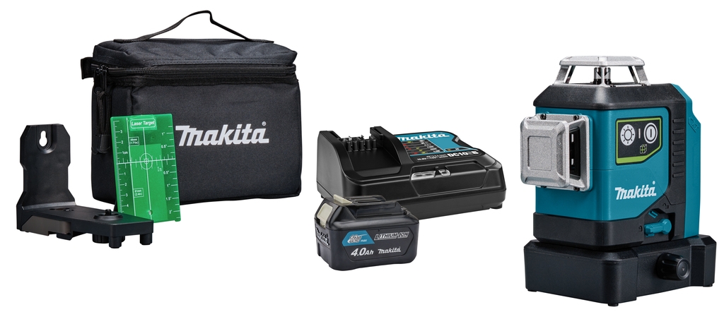 Makita SK700GDX Autonivelante Láser de Línea Cruzada Verde 3x 360° 12V Max 4.0Ah Li-Ion