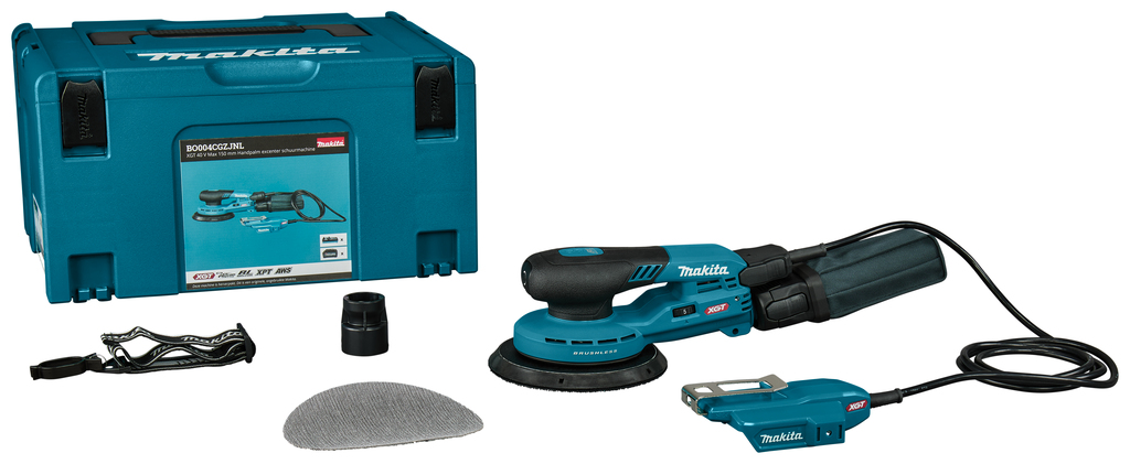 Makita BO004CGZJNL Lijadora excéntrica XGT 40 V Max 150 mm Palm sin batería ni cargador en Mbox