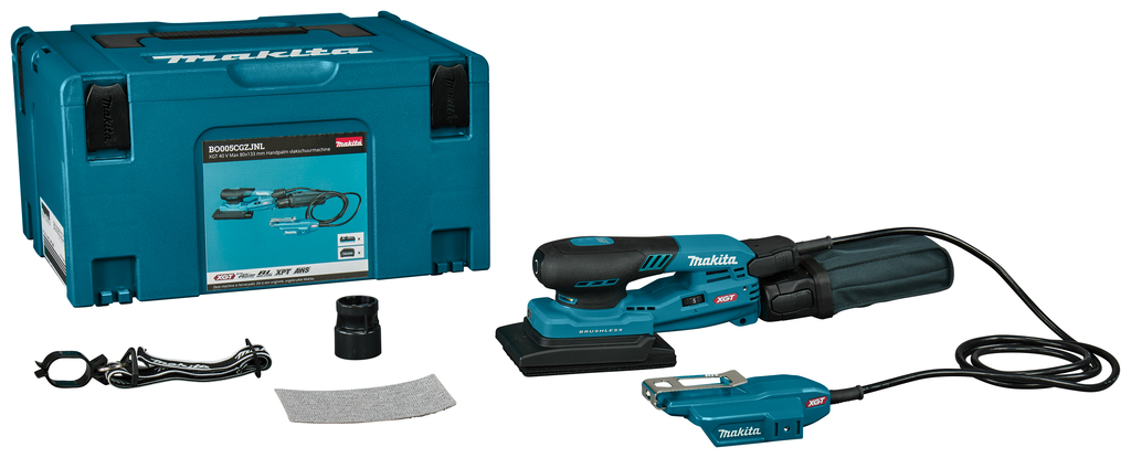 Makita BO005CGZJNL Lijadora de mano XGT 40 V Max 80x133 mm sin batería ni cargador en Mbox