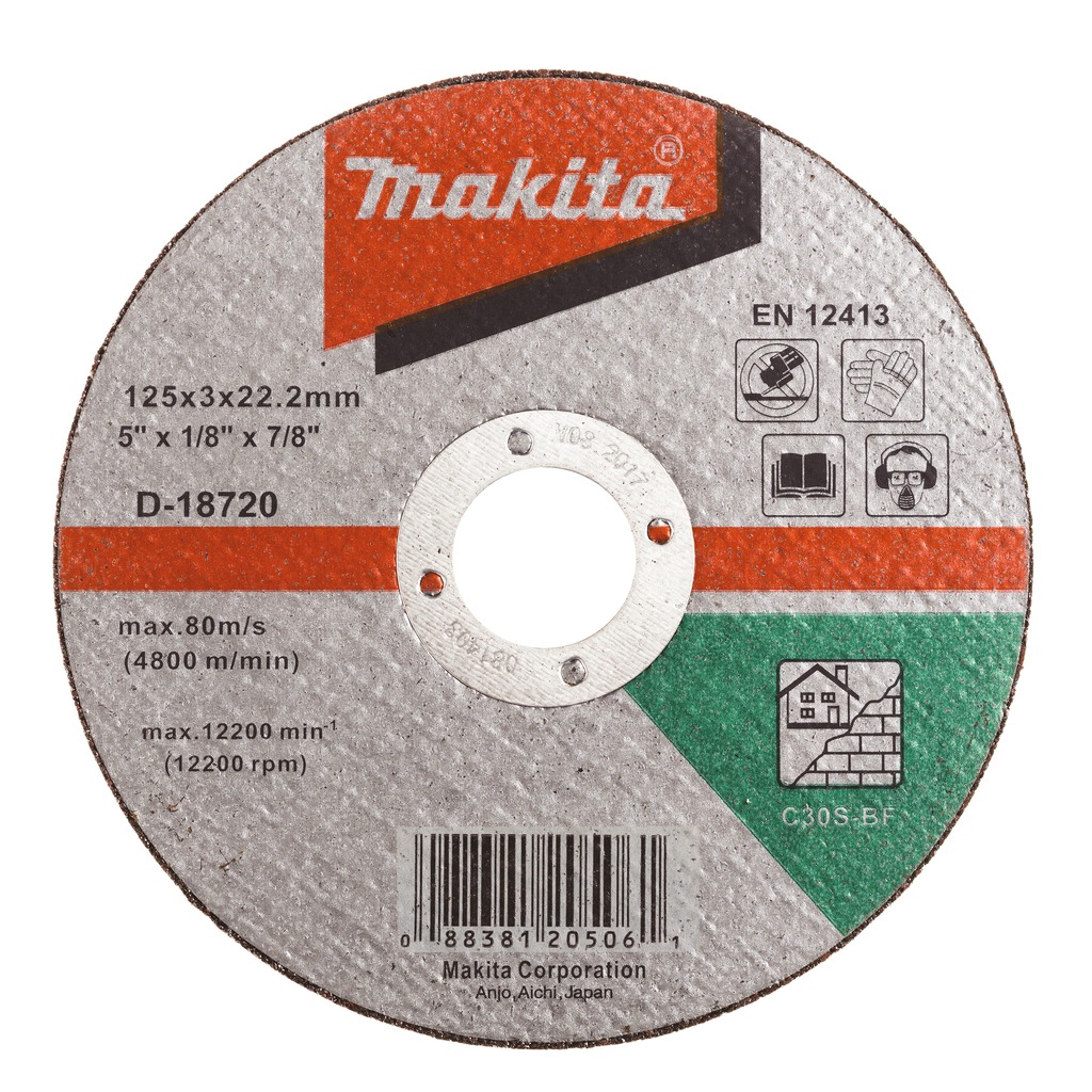 Makita Accesorios D-18720 Disco de corte 125x22,23x3,0mm estándar