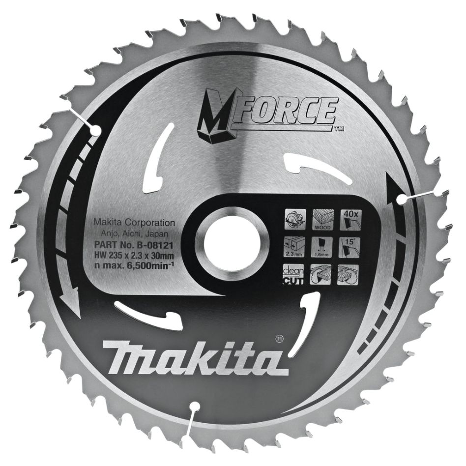 Makita Accesorios B-08121 Hoja de sierra Mforce HM 235x30 40T