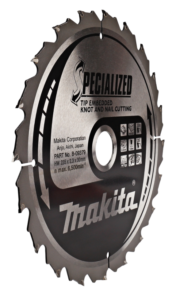 Makita Accesorios B-09379 Hoja de sierra HM Punta E 235 x 30 x 16T