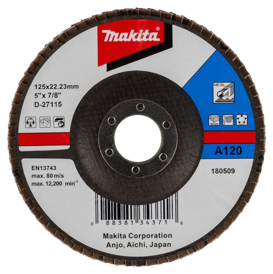 Makita Accesorios D-27115 Disco de láminas 125x22 K120