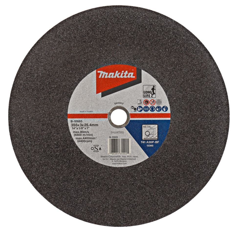 Makita Accesorios B-10665-5 Disco de corte Metal 355 x 25,4 mm 5 piezas