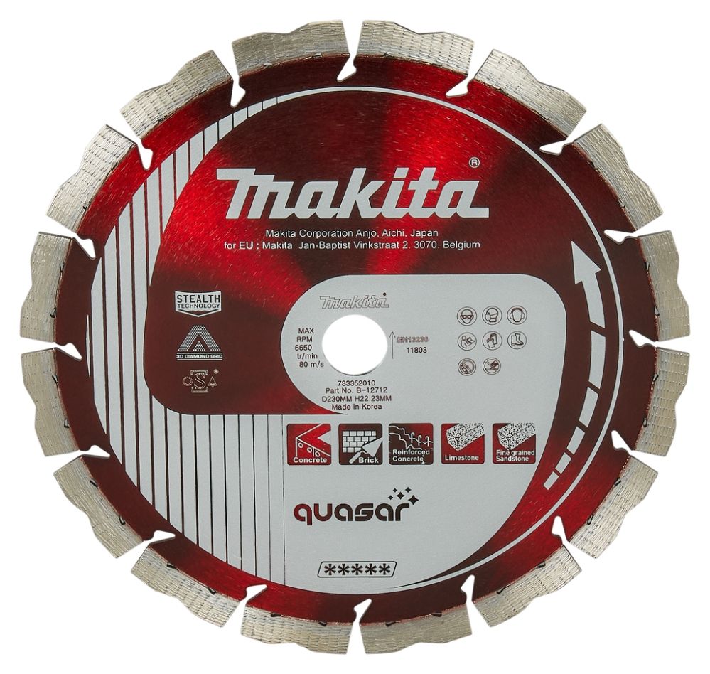 Makita Accesorios B-12712 Disco diamantado 230x22,2mm rojo