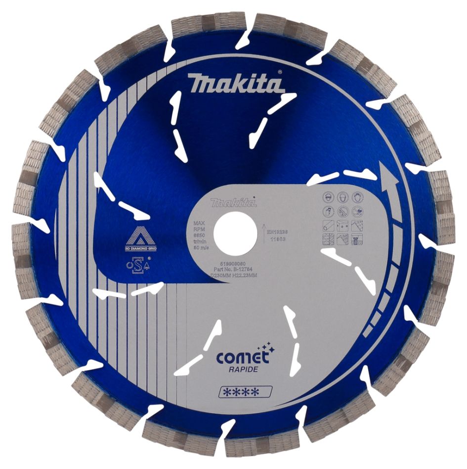 Makita Accesorios B-12784 Disco de diamante 230x22,23x2,6mm azul