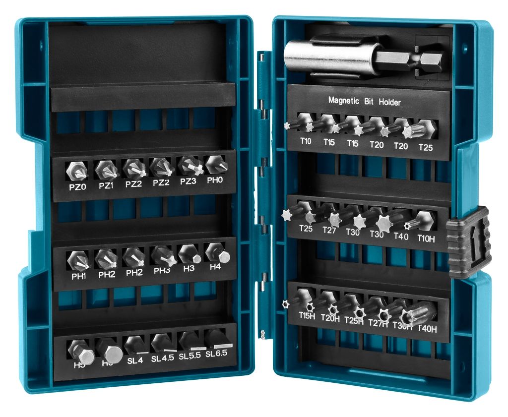 Makita Accesorios B-28606 Juego de brocas para tornillos 37 piezas