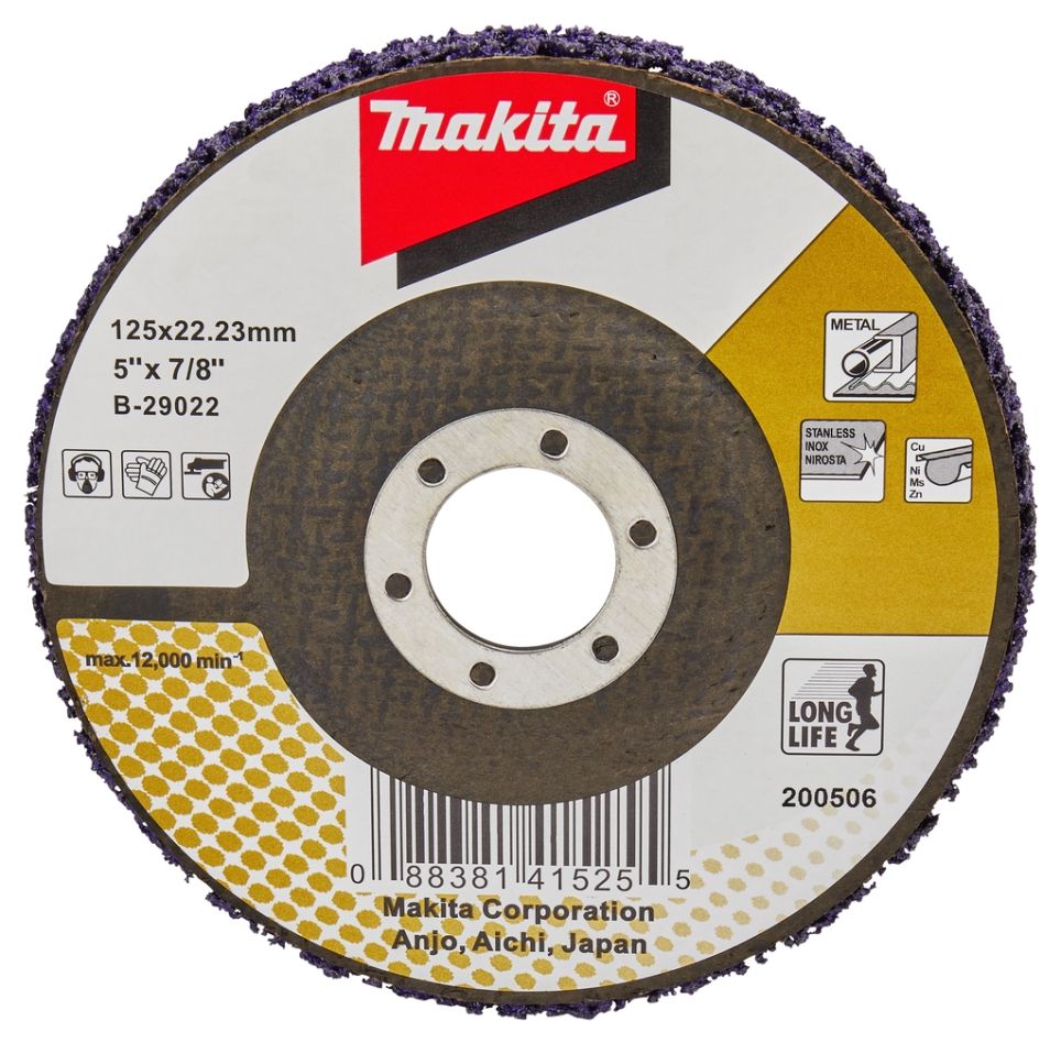 Makita Accesorios B-29022 Disco de limpieza de 125 mm de color púrpura