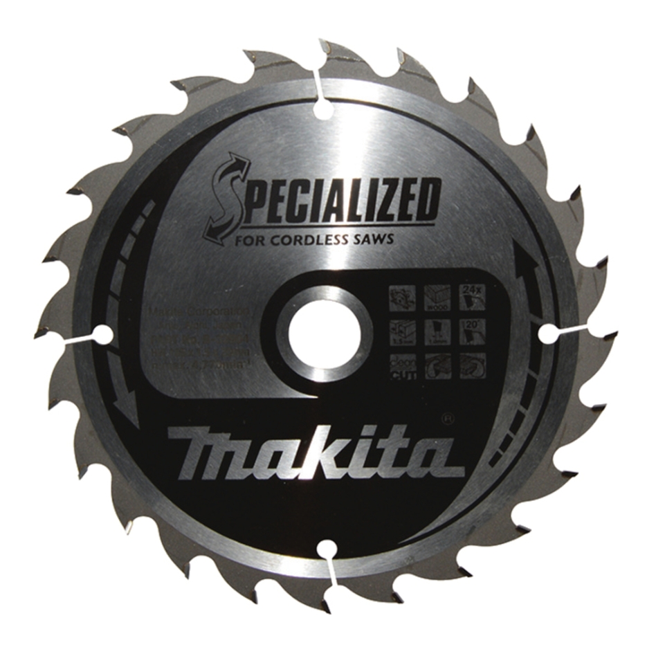 Makita Accesorios B-32904 Cuchilla circular madera - Specialized 165x20x1.5 24T 20g