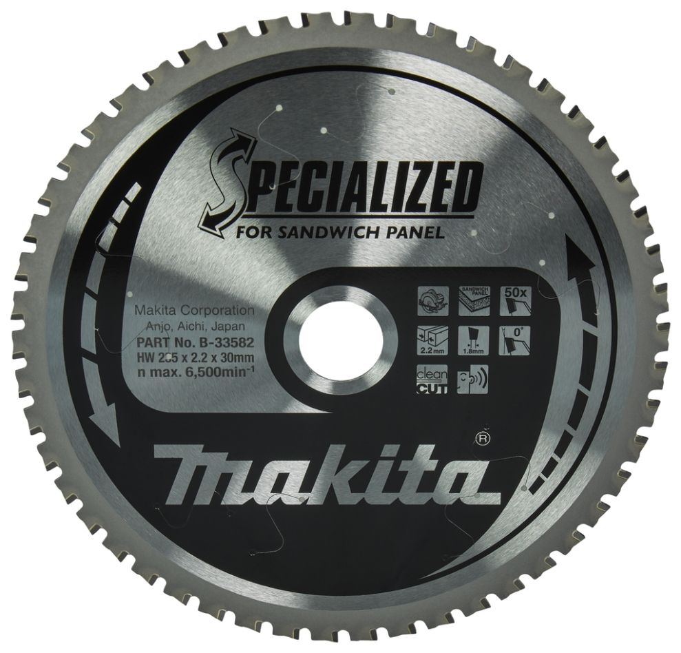 Makita Accesorios B-33582 Hoja de sierra circular Especializada Panel Sandwich SMTCG 235 x 30 x 2,2 mm T50