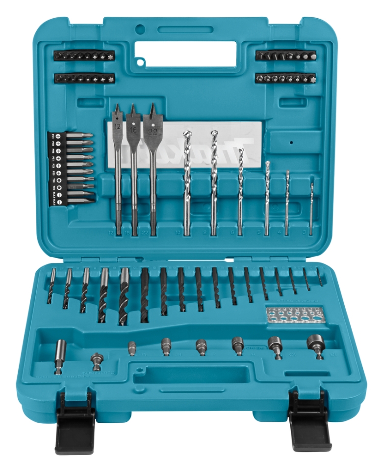 Makita Accesorios D-47226 Juego de brocas y puntas de 77 piezas en estuche