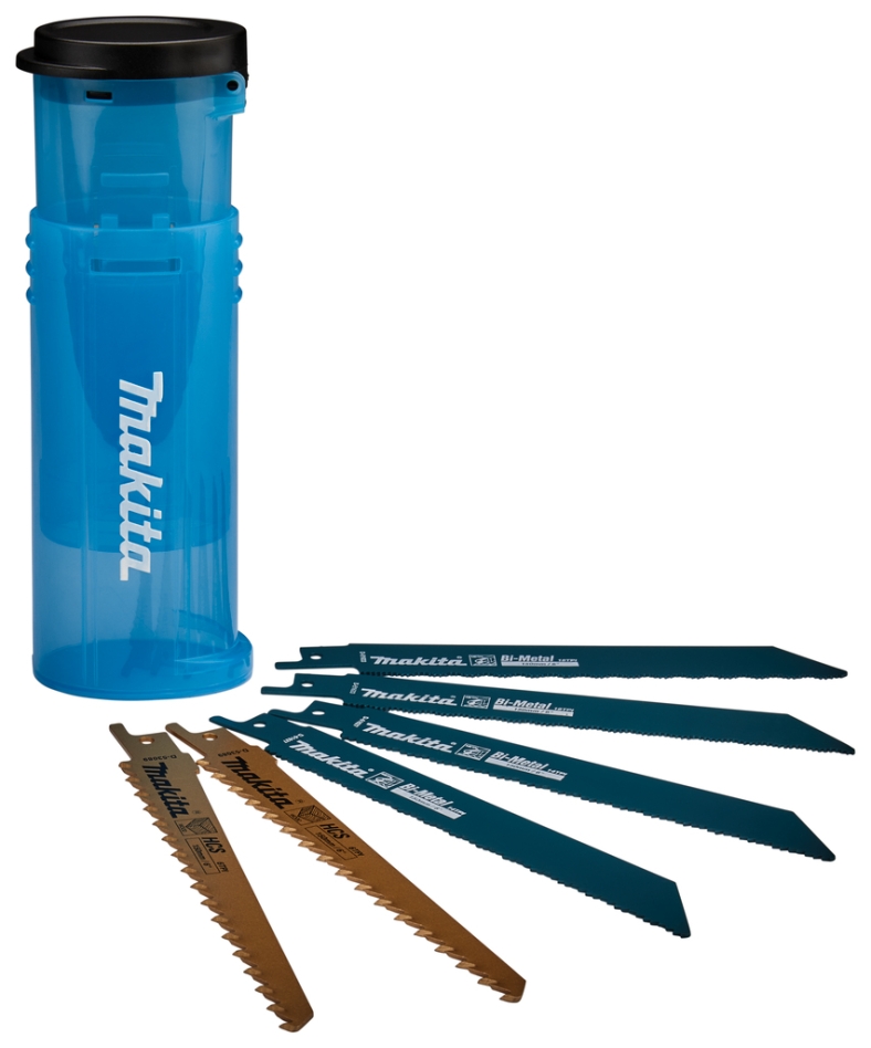 Makita Accesorios D-53051 Juego de sierras de sable de 6 piezas para madera y metal