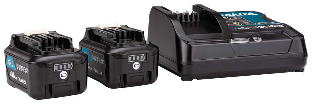 Makita Accesorios 197641-2 Kit de inicio - 2 x Batería BL1040B + Cargador DC10SB 12 Volt 4.0 AH Li-ion en MBox 1