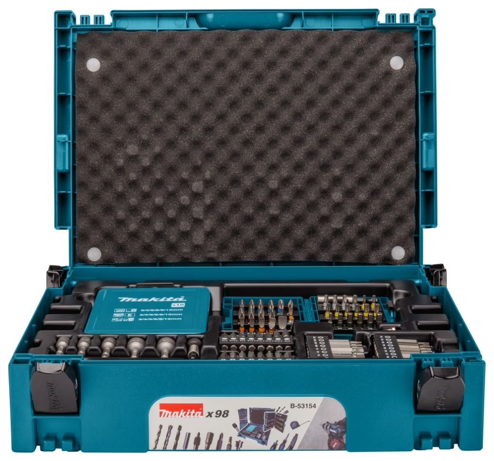 Makita Accesorios B-53154 Juego de brocas/atornilladores de 98 piezas en Mbox1