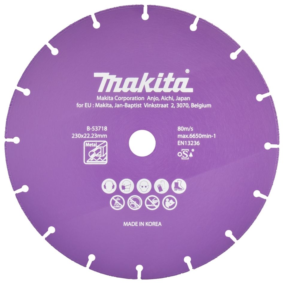 Makita Accesorios B-53718 Disco de corte 230 x 22,23 x 1,3 mm