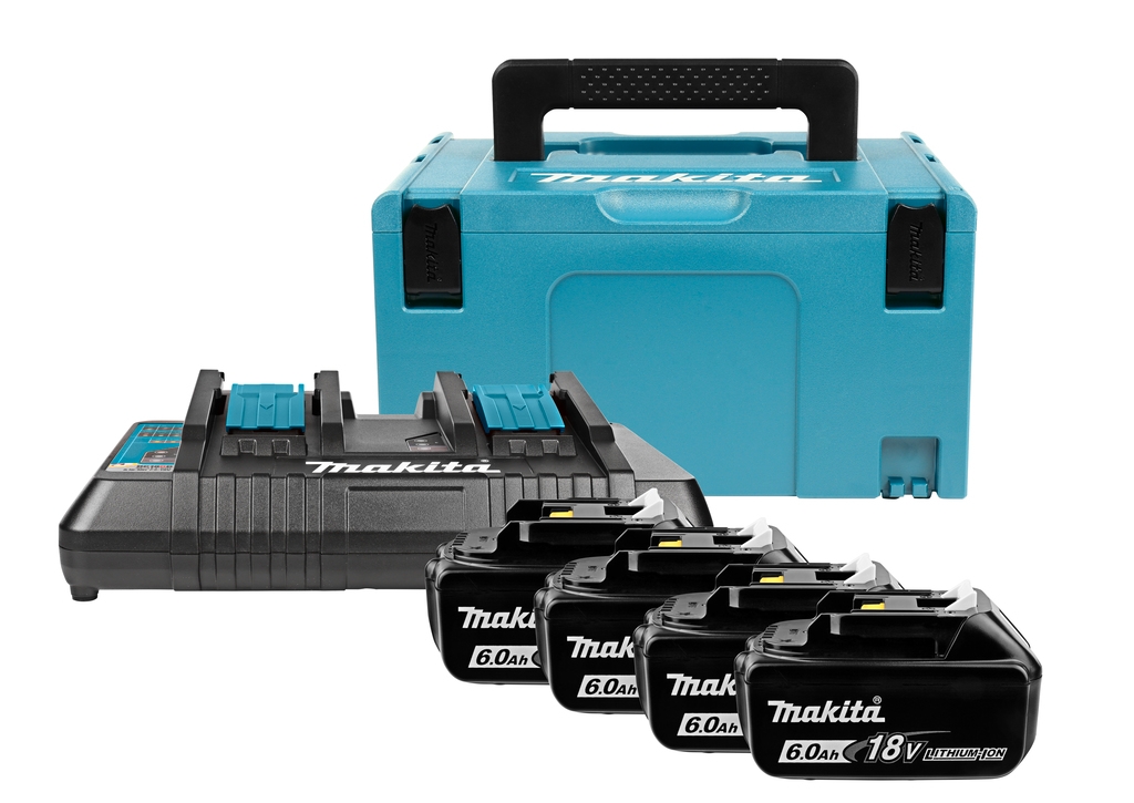 Makita Accesorios 198091-4 Starter set LXT DC18RD + 4x BL1860B En Mbox 3
