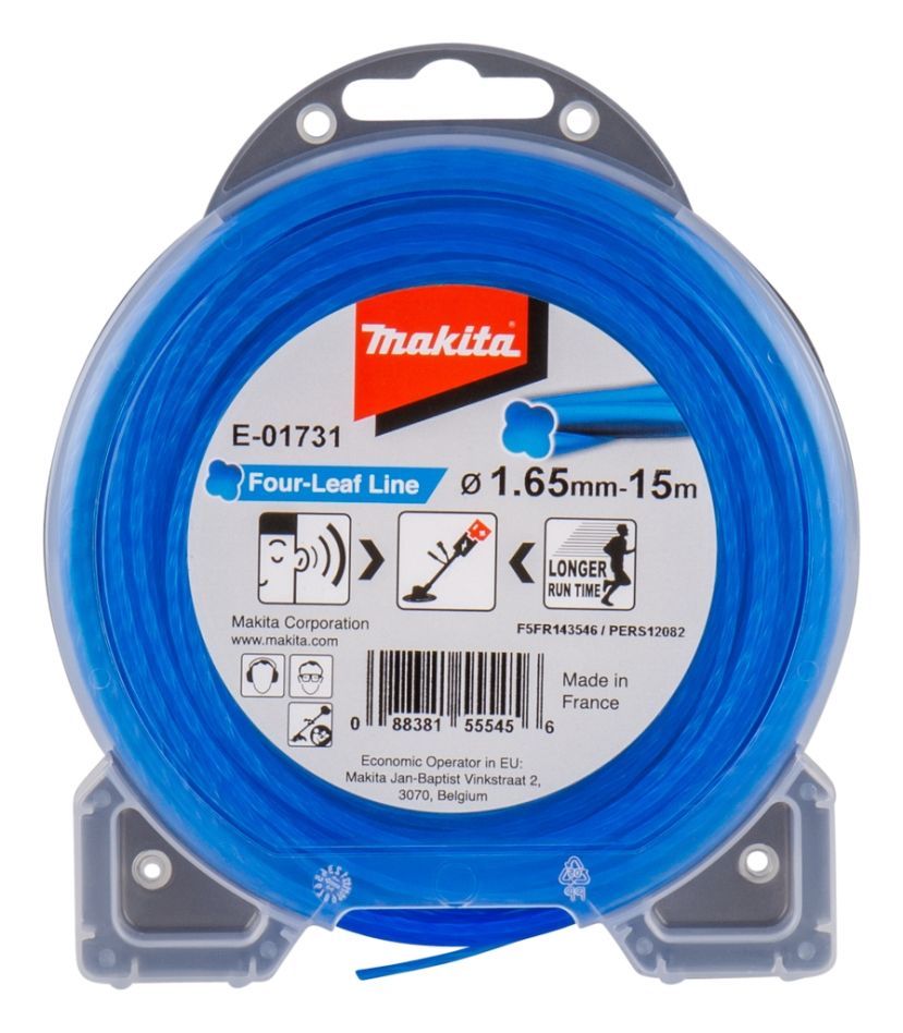 Makita Accesorios E-01731 Línea de corte azul 1,65 mm x 15 m para desbrozadoras