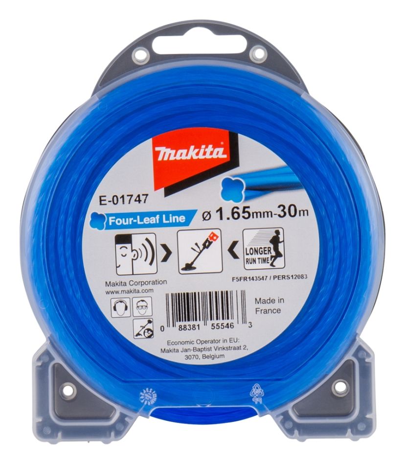 Makita Accesorios E-01747 Línea de corte azul 1,65 mm x 30 m para desbrozadoras