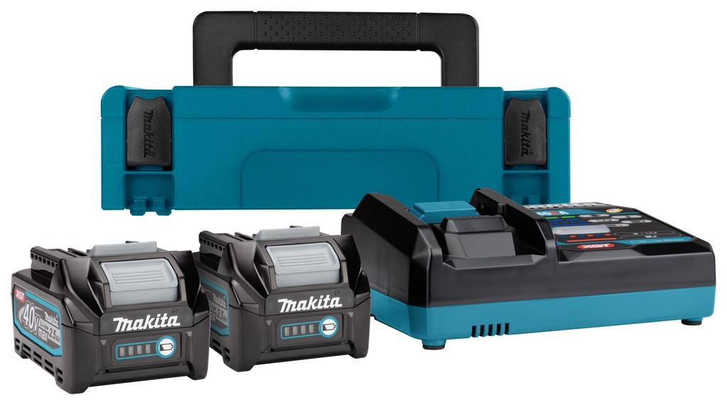Makita Accesorios 191J81-6 Equipo de arranque XGT DC40RA/2xBL4025 XGT 40V Max 2.5Ah Li-Ion + cargador DC40RA en MBox