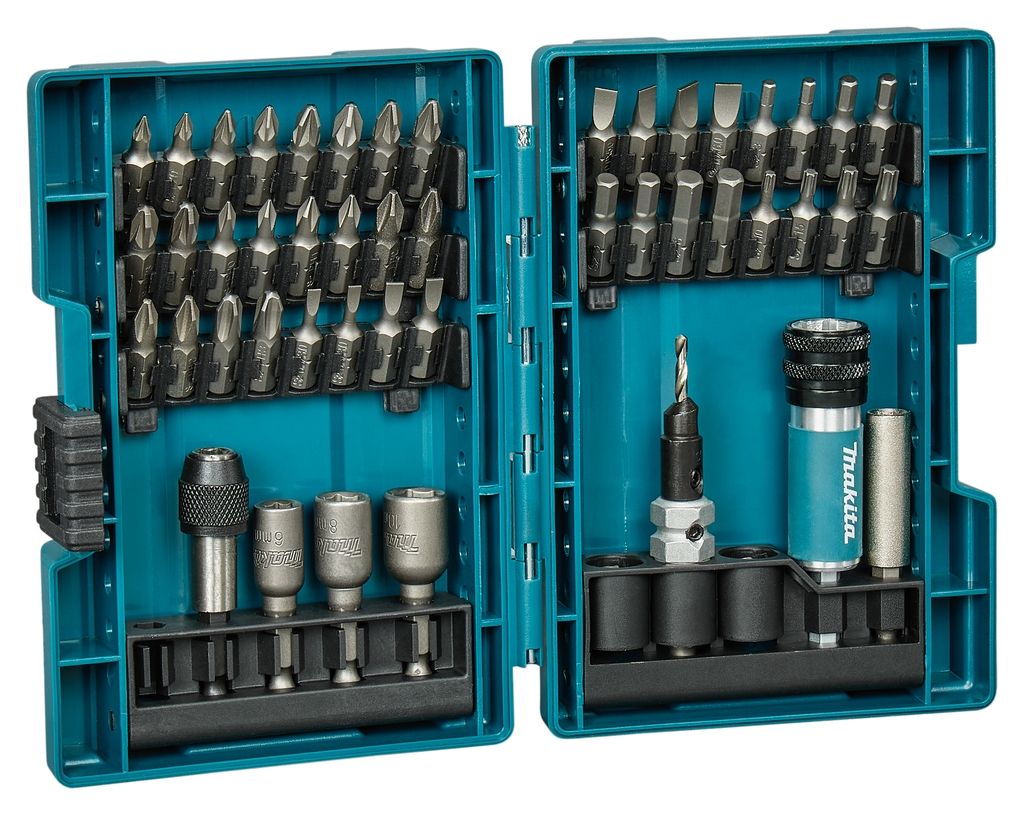 Makita Accesorios D-73461 Juego de brocas/atornilladores Quad Driver de 47 piezas