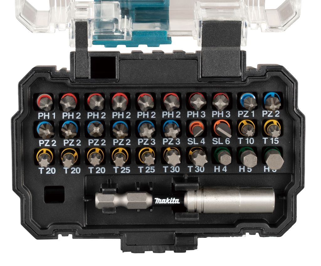 Makita Accesorios E-13552 Juego de 31 puntas para tornillos de impacto Impact Premier