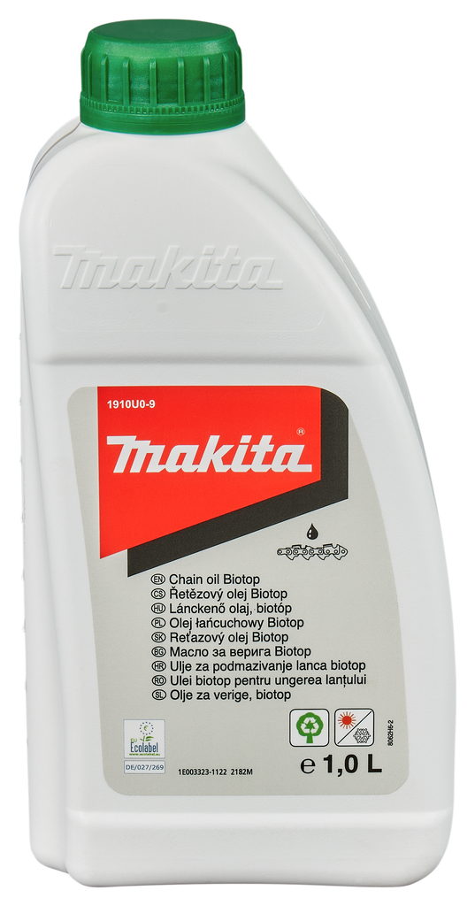 Makita Accesorios 1910U0-9 Aceite para motosierra Biotop 1L