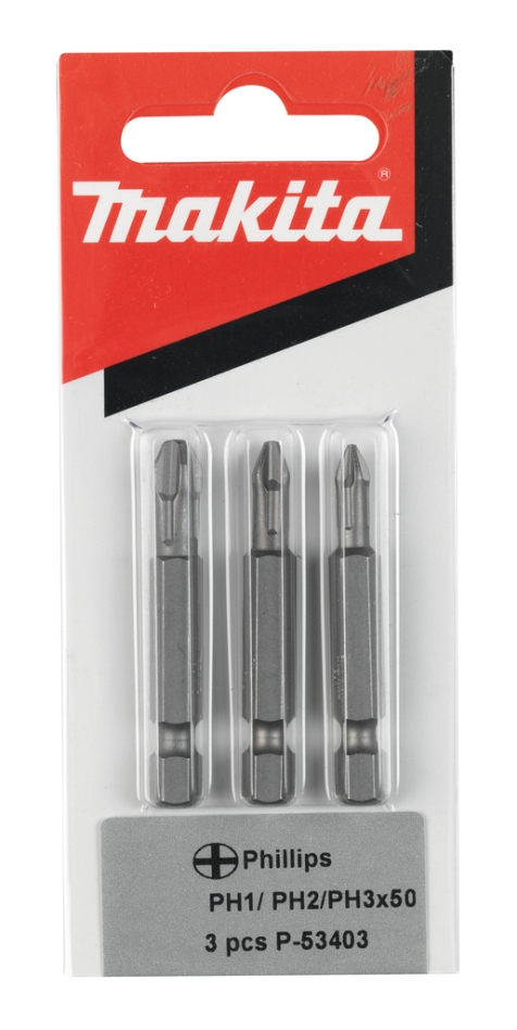 Makita Accesorios P-53403 Juego de puntas de destornillador de torsión de 3 piezas Philips