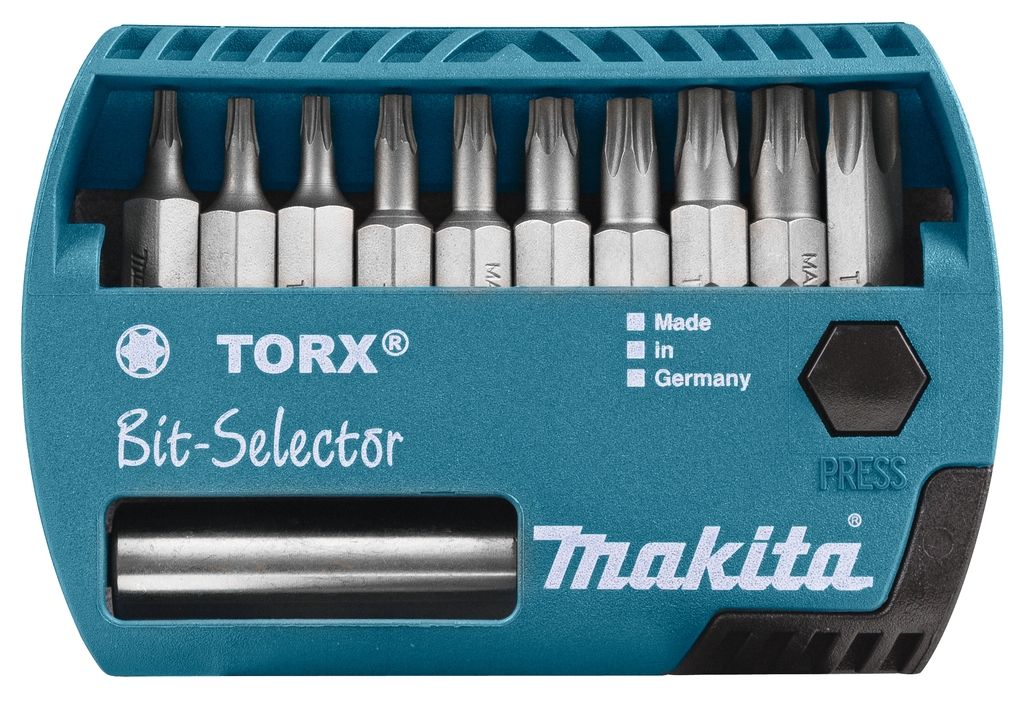 Makita Accesorios P-53768 Juego de puntas de tornillo 11 piezas "TORX"