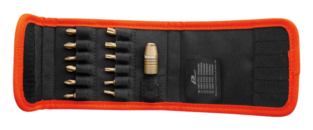 Makita Accesorios P-54069 Juego de puntas de 13 piezas en maletín profesional con clip para cinturón