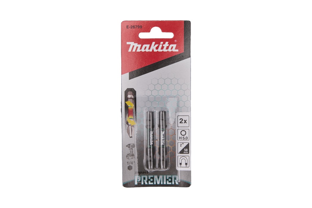 Makita Accesorios E-26799 Impact Premier Puntas para tornillos de impacto H5x50mm 2 piezas
