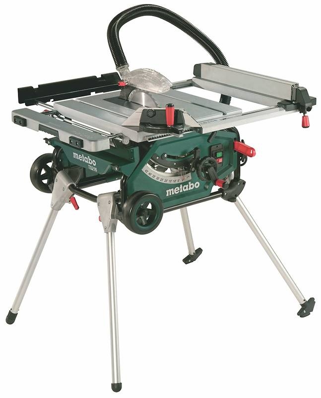 Metabo 600667000 TS216 Juego de sierra de mesa con soporte plegable