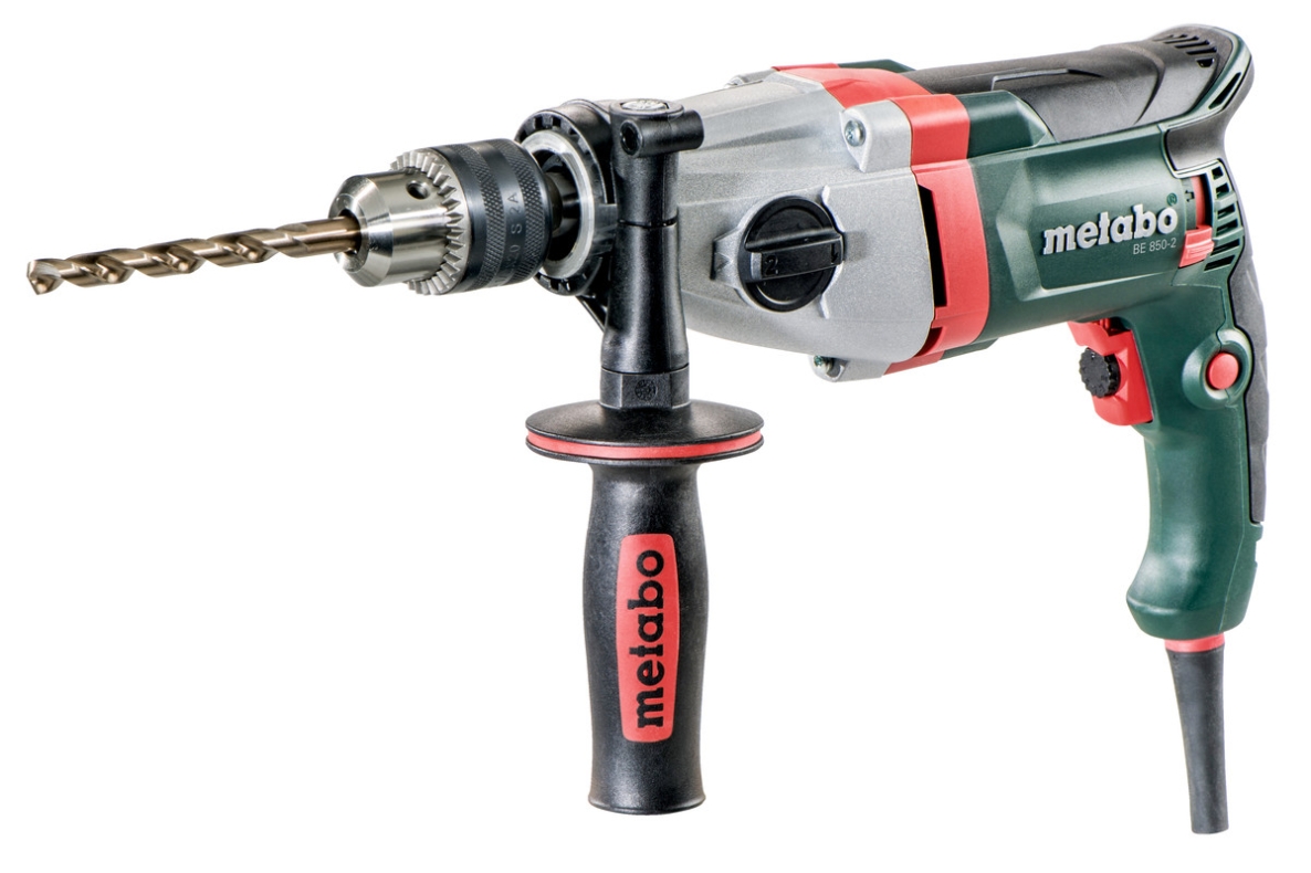 Metabo 600573000 BE 850-2 Taladro rotativo de dos velocidades ajustable electrónicamente de 850 vatios