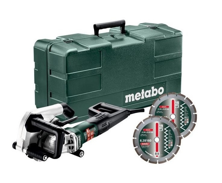 Metabo 604040500 Fresadora de ranuras de pared MFE40 1900 W + 2 discos de diamante