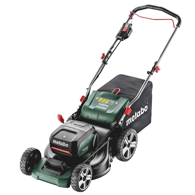 Metabo 601606850 RM 36-18 LTX BL 46 cuerpo 2 x 18V cortacésped sin cable más baterías y cargador