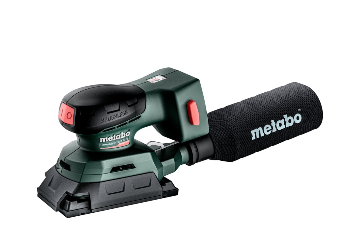 Metabo 602036920 SRA 12 BL SET Lijadora orbital sin cable de 12 voltios sin baterías ni cargador en Metabox 215